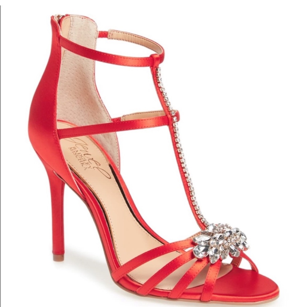 Badgley Mischka Red Hazel Heel Sandal